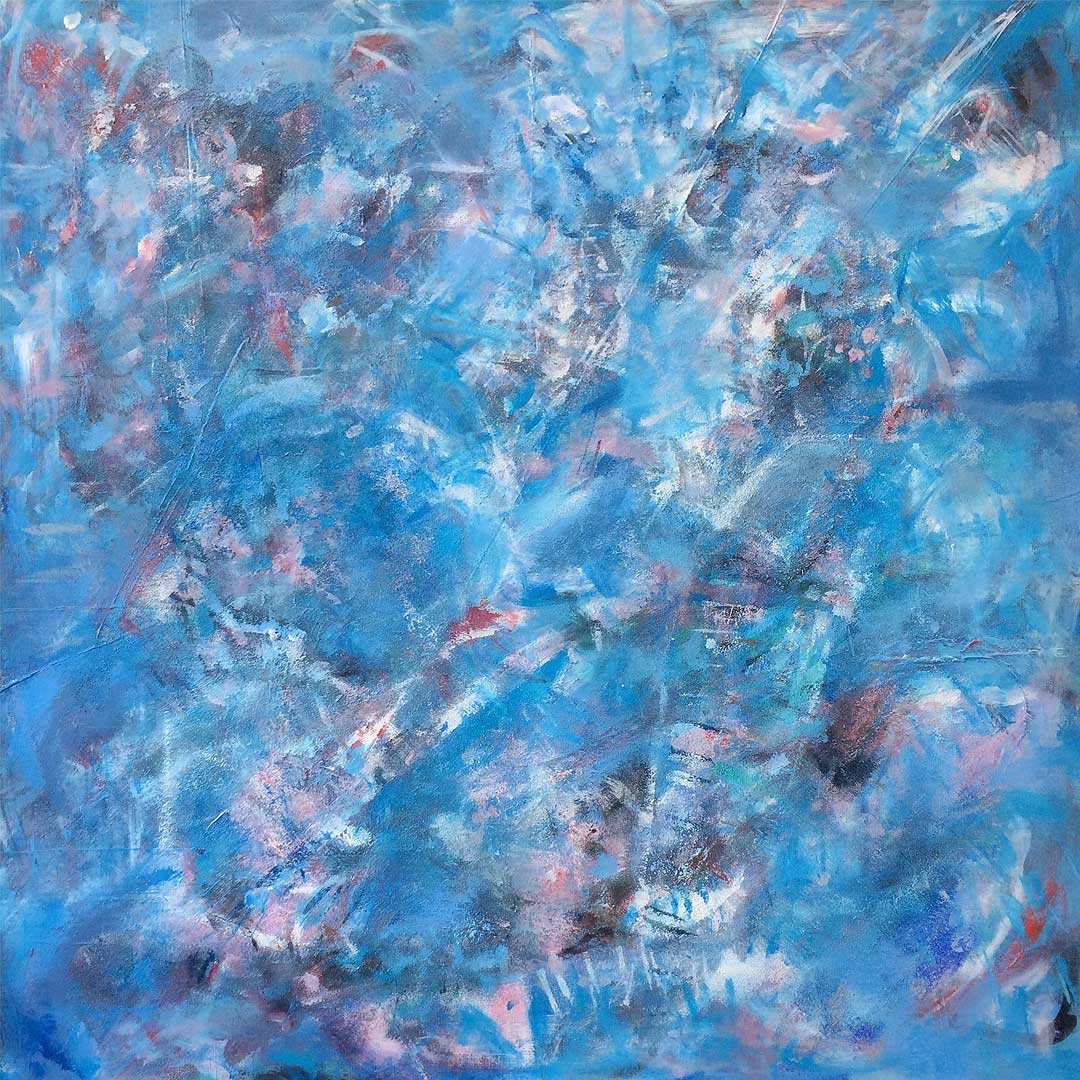 "Blue Rage" tableau de Jc Tanguy, indescriptible mais bleu.