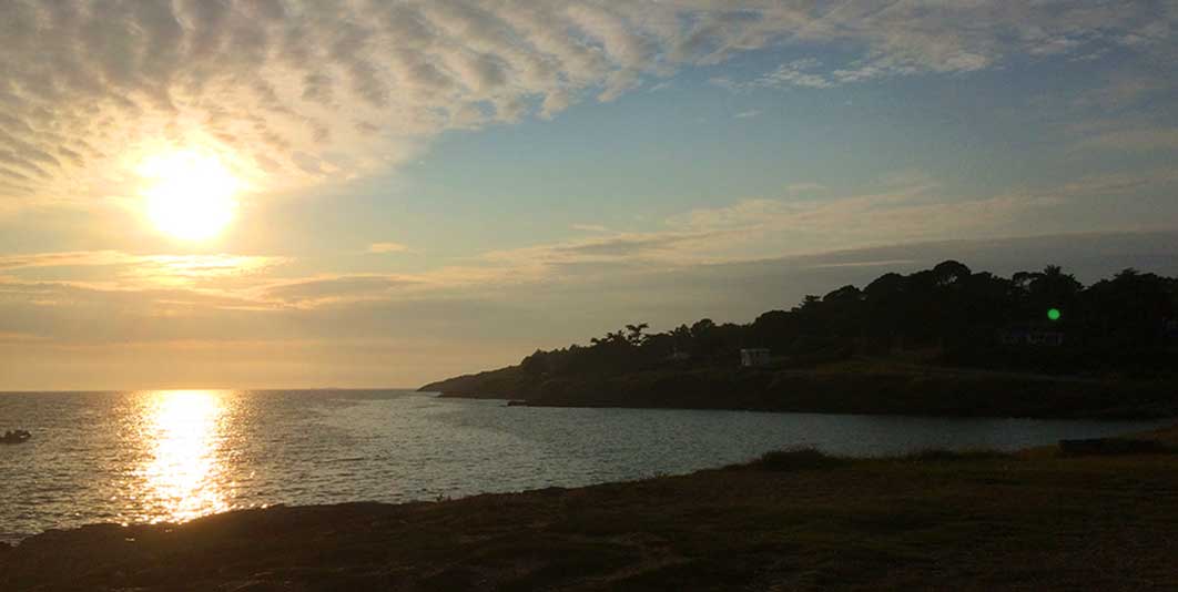 La plage de Port Maria proche du bourg de Saint Gildas de Rhuys (Morbihan)