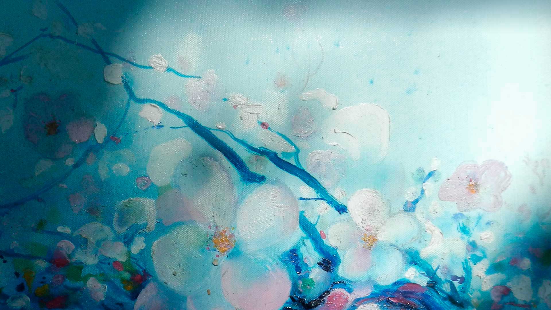 Fleurs du Rêve, triptyque, Huile sur toile par Jc Tanguy, , Art Contemporain, Nantes - France