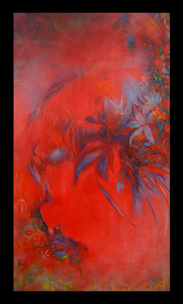 Les Phénixs Fenghuang, tableau art contemporain, peintre contemporain, Peinture à l'Huile sur Toile, art contemporain, expo, Jc Tanguy - Nantes, France