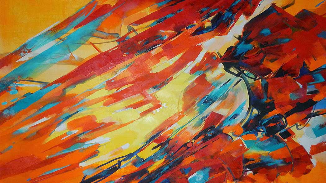 "Raw waR": The dragon scales, Tableau à l'Huile abstrait de Jc Tanguy, Peinture à l'Huile sur toile, Art contemporain, Art abstrait, Nantes - France